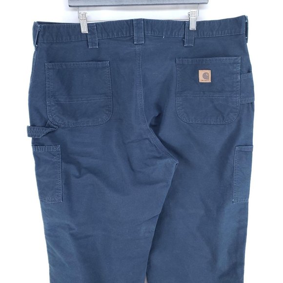 Carhartt Carpenter Pants Mens Size 42/34 Blue - Picture 4 of 7